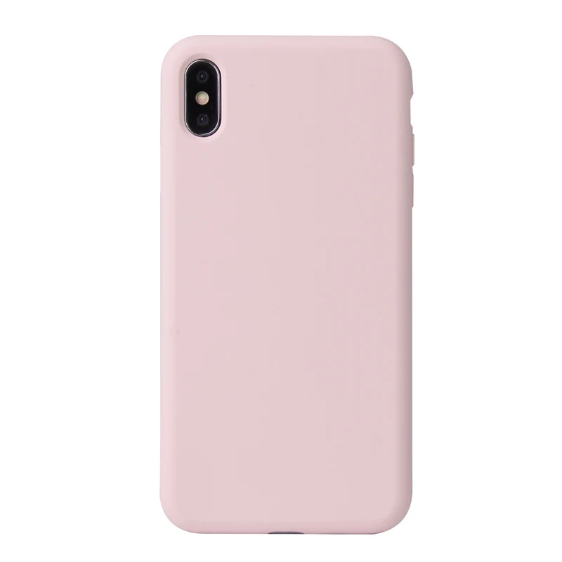 Black Phone Case For iPhone X Case Genuine Liquid Silicone Back Cover Phone Shell For iPhone 6/7/8/Xs Max Rubber Case.jpg