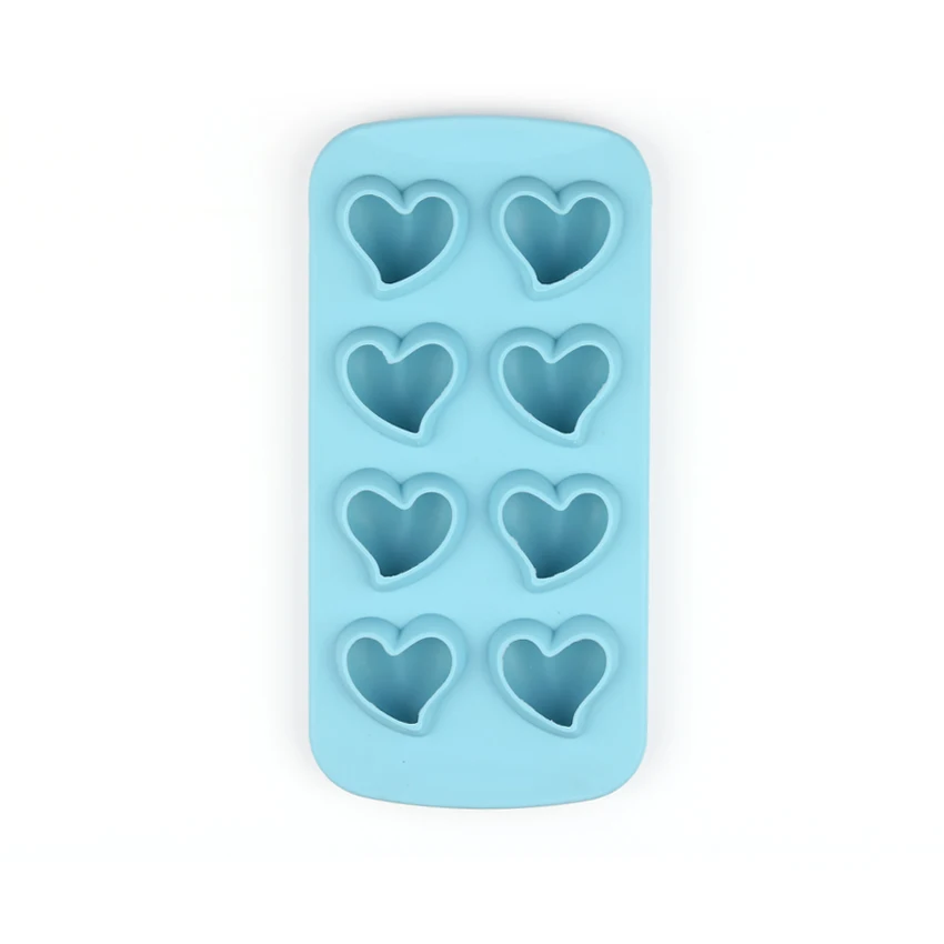 

Low freight Wholesale Silicone Baking Chocolate Mold Heart Ice Cube Tray, Customized color