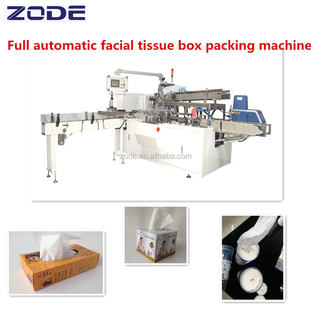 Zode Round Shape Facial Tissue Paper Carton Box Sealing Packing Machine