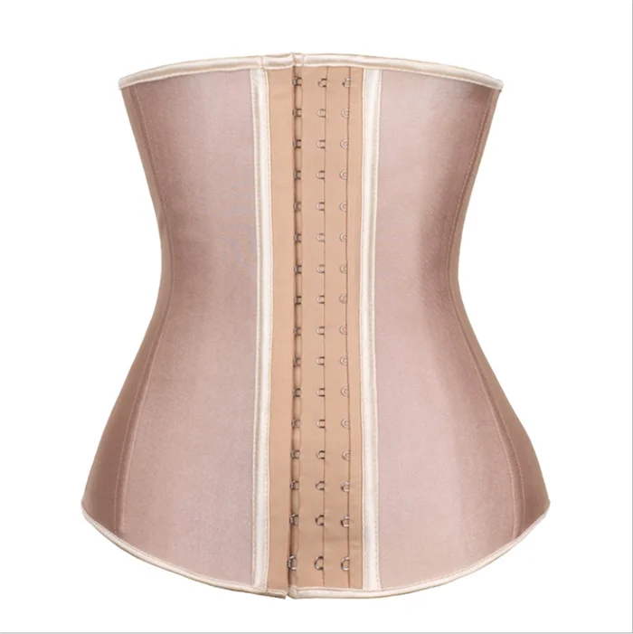 

hot sell women shapers 9 steel bone back support 100% nature latex waist trainer, Black;skin;blue;purple;pink