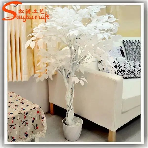 wholesale small indoor white tree artificial plants of leaves bonsai tree bonsai