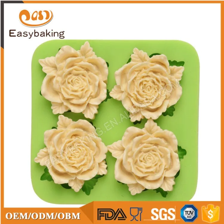 ES-4052 Flower shape silicone wedding & anniversary cake decorating mold