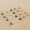 4/6/8/10/12mm Hollow Ball Flower Beads Metal Charms Bronze/Gold/Silver Plated Spacer Beads For Jewelry Making