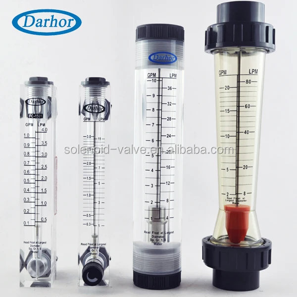 
DFC durable panel mount nitrogen acrylic flowmeter water double scale rotameter 
