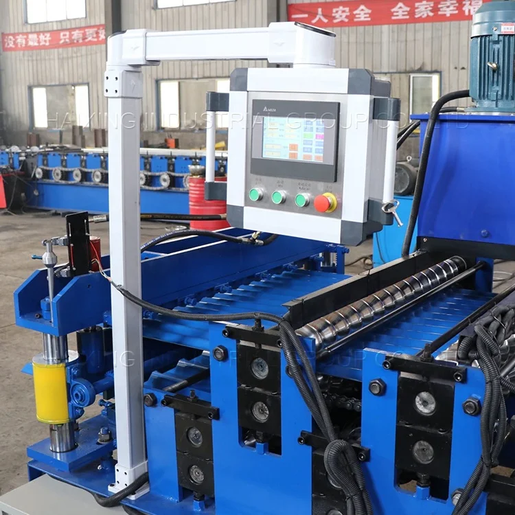 Free Uncoiler Price China sales double layer used color steel metal roof panel sheet tile making cold roll forming  machine