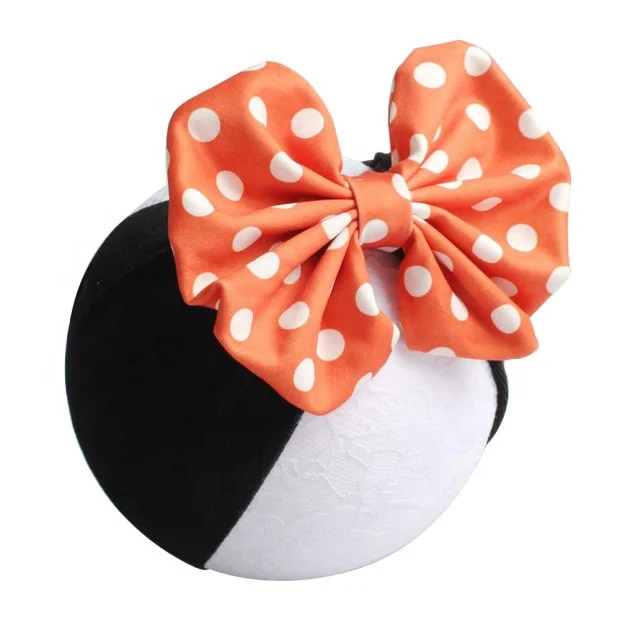 

Classical Halloween Festival Spring Big 5" Hair Bow Wide Velvet Headband 2019 New Kids Girl Photo Pro Hair Accessories Headwrap, 4 colors