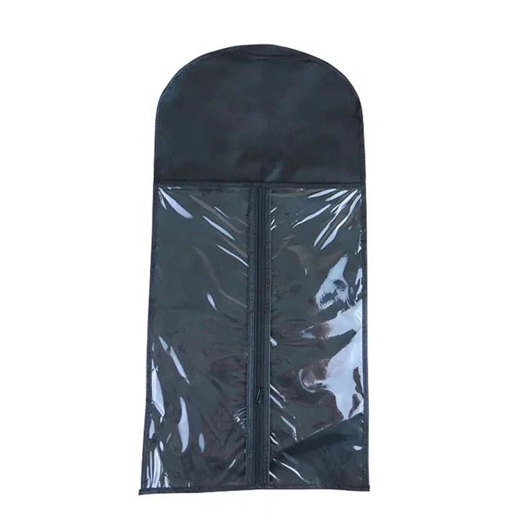 

non woven garment bag with logo reusable, Black
