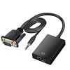 VGA Male to HDMI Female Adapter Cable With Audio Output 1080P VGA HDMI Converter Adapter for PC laptop to HDTV Projector r10