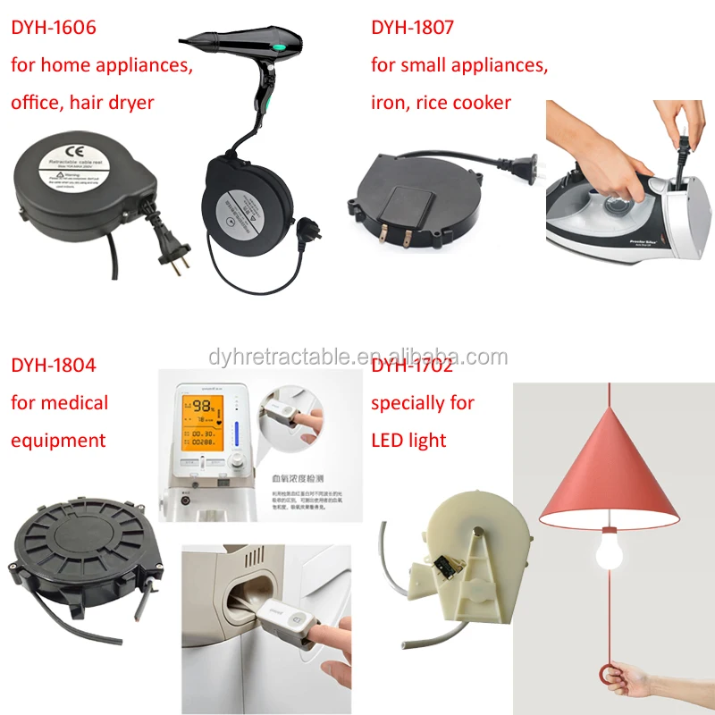 Vde Small Power Cord Retractor Automatic Retractable Cable Reel For