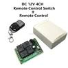 DC 12V 4 channel 433Mhz Remote control switch module relay module