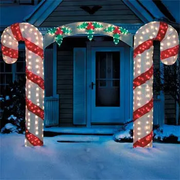 Outdoor Led Candy Cane Archway Christmas Lawn Displays For Commercial ...