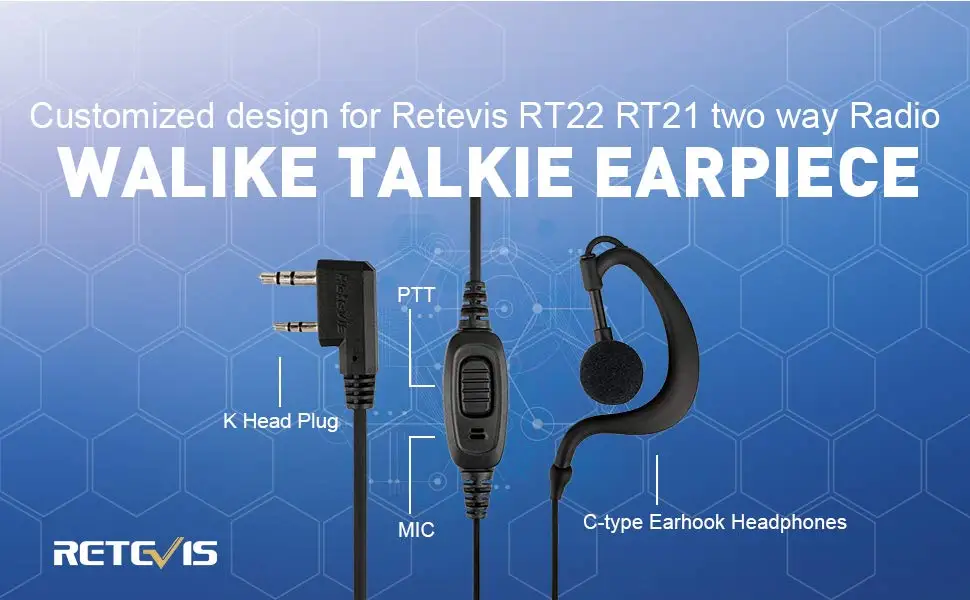 Mic Ptt Tipe C Earhook Headphone 