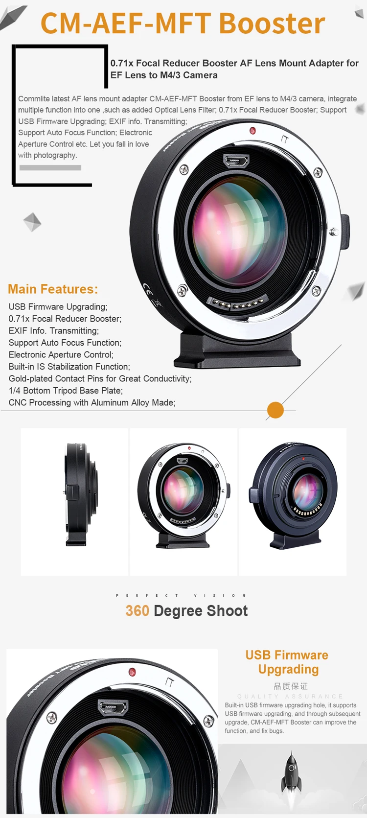 commlite focal reducer lens mount adapter| Alibaba.com