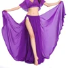 Sexy Belly Dance Costume Purple Skirt Wave Slit Skirt Dance Gypsy Belly Chorus Adult Solid Skirt