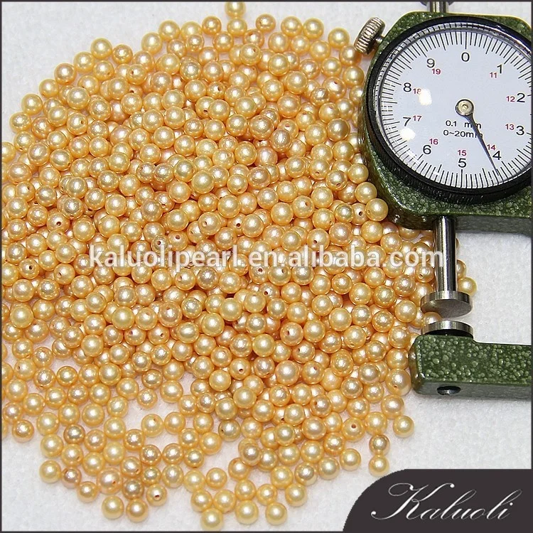 

4-5mm AAA gold round loose wholesale freshwater pearls