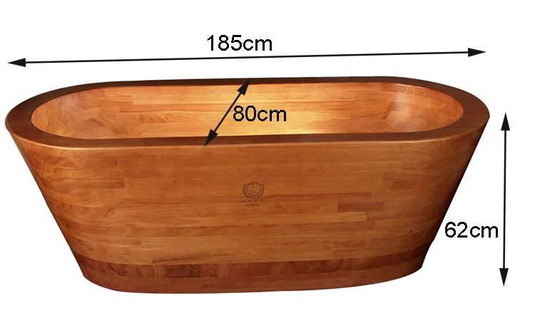 Factory special ceramic design Wooden luxury Bathtub American oak soaking tub