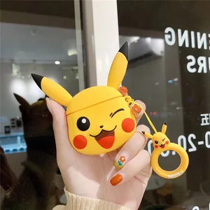 Japan Anime Pokemon Protective Cover  Pocket Monster Skin Pikachu for Apple Airpods 3D Charging Case