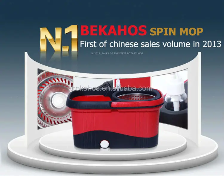 Spin Mop Square Bucket Red+Black (1)