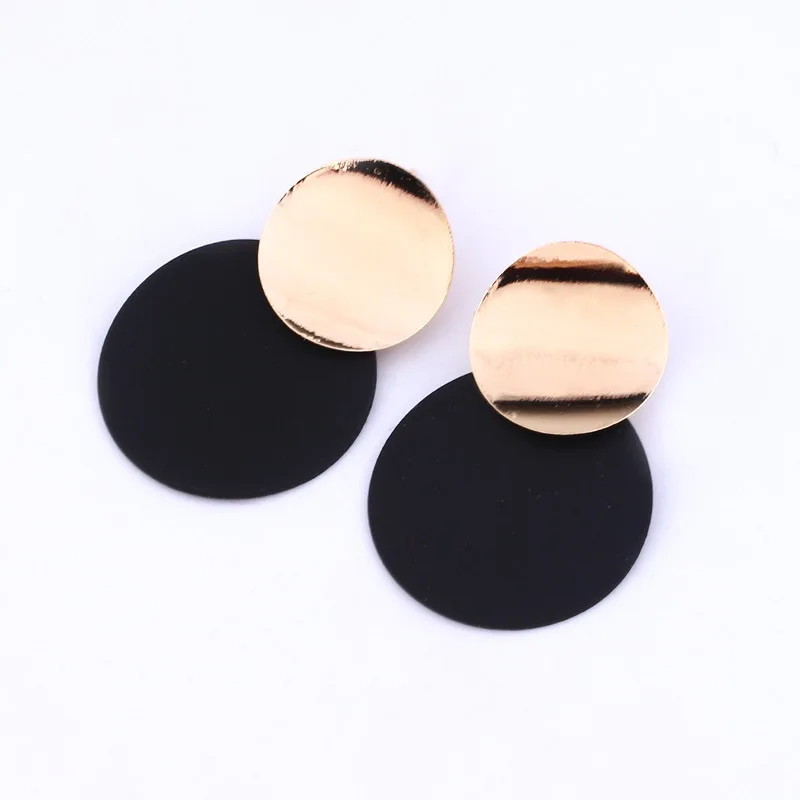 

Metal round hollow earrings fashion female gold earring