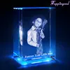 Lovely Boy Laser Etched Crystal Cube For Birthday Gifts