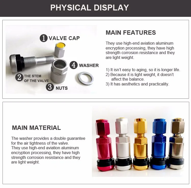 Aluminum Tire Valves Ms525al /tubeless Metal Clamp In Valves Buy