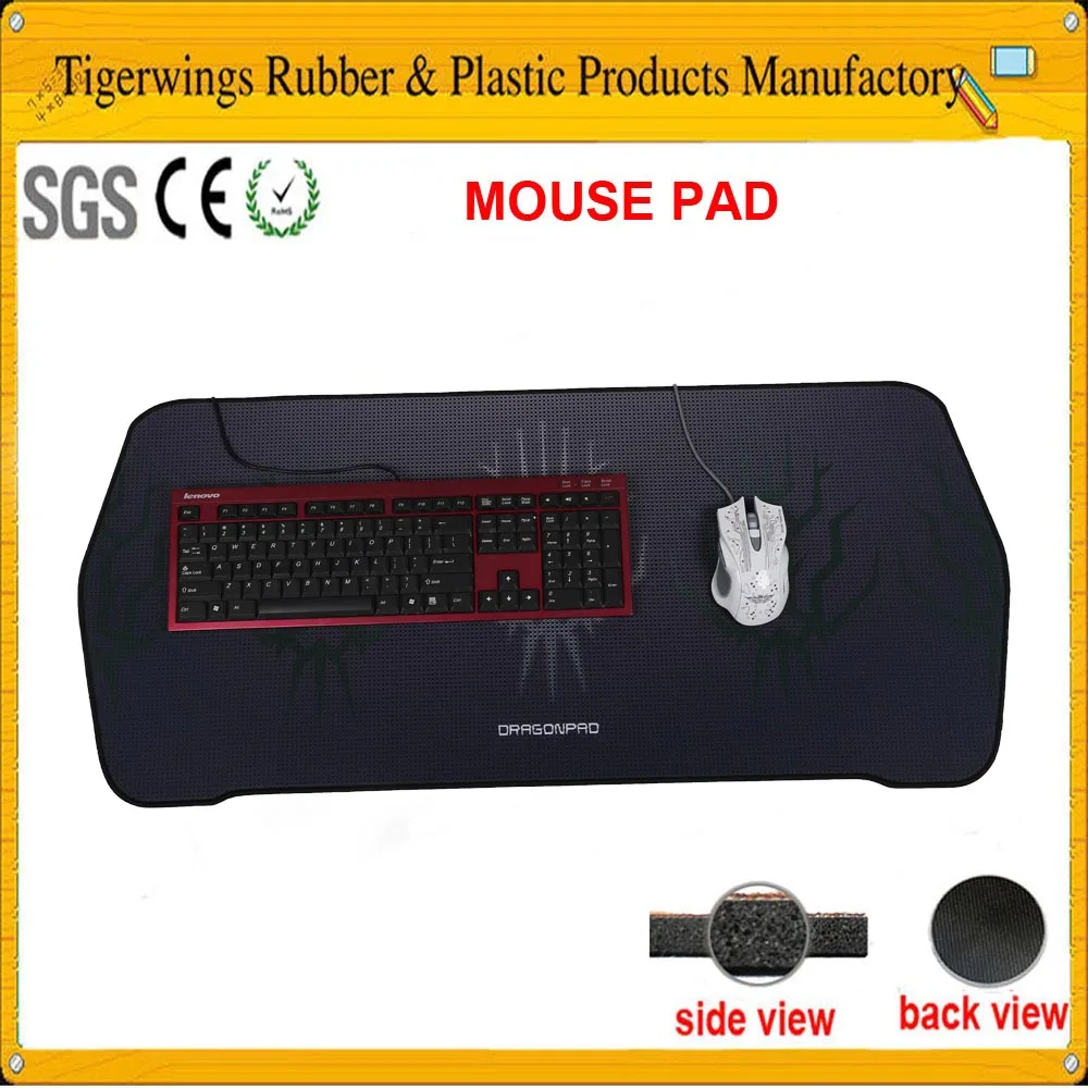 Custom large particular advertising logo table mat/Large overlock gaming mouse pad