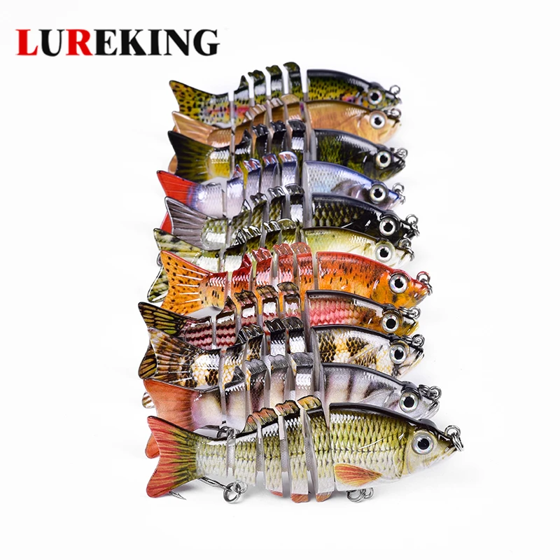 

Lureking 8.5cm Small Jointed Lure, 6 Section Swimbait Hard Body Lure
