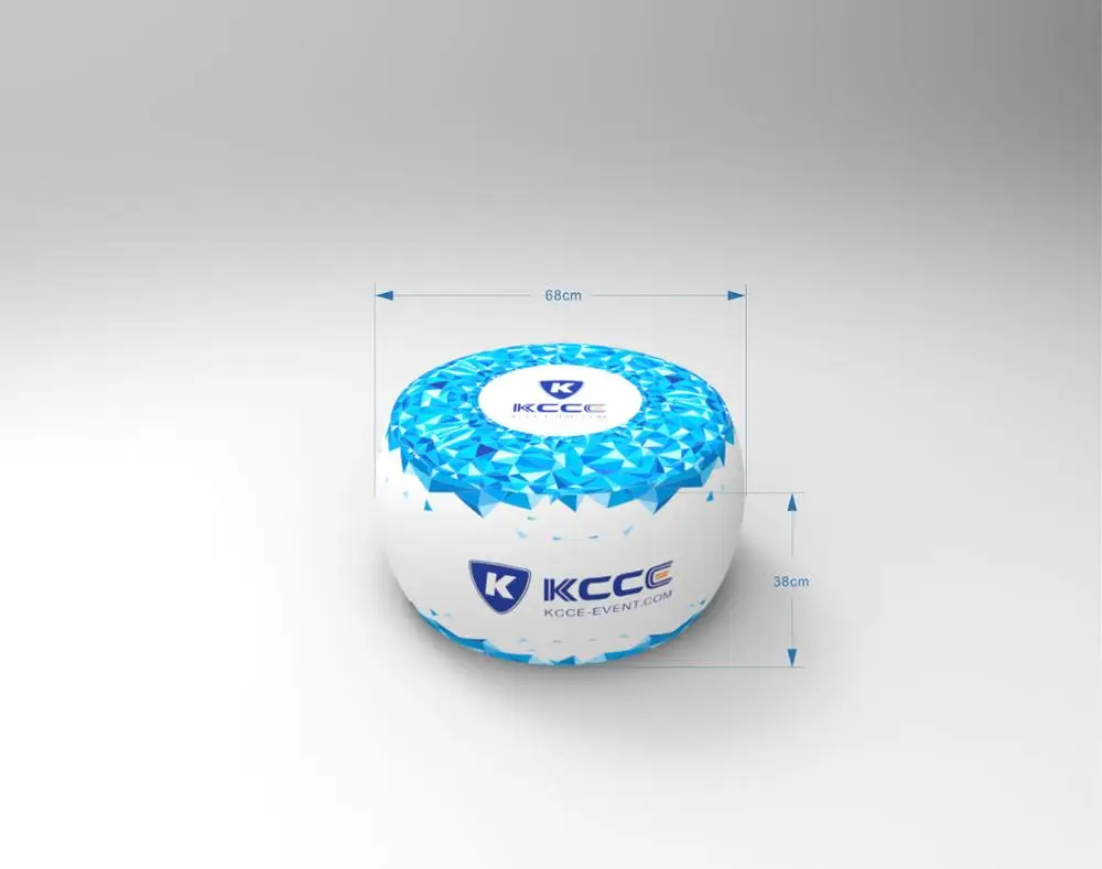 inflatable furniture ottoman with customized printed cover for promotion