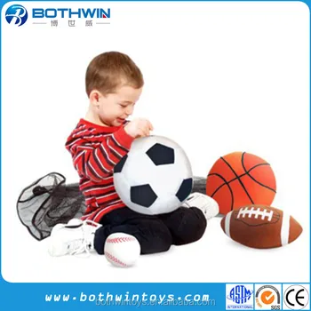 Plush Basketball Baseball Soccer Ball And Football Sports Throw