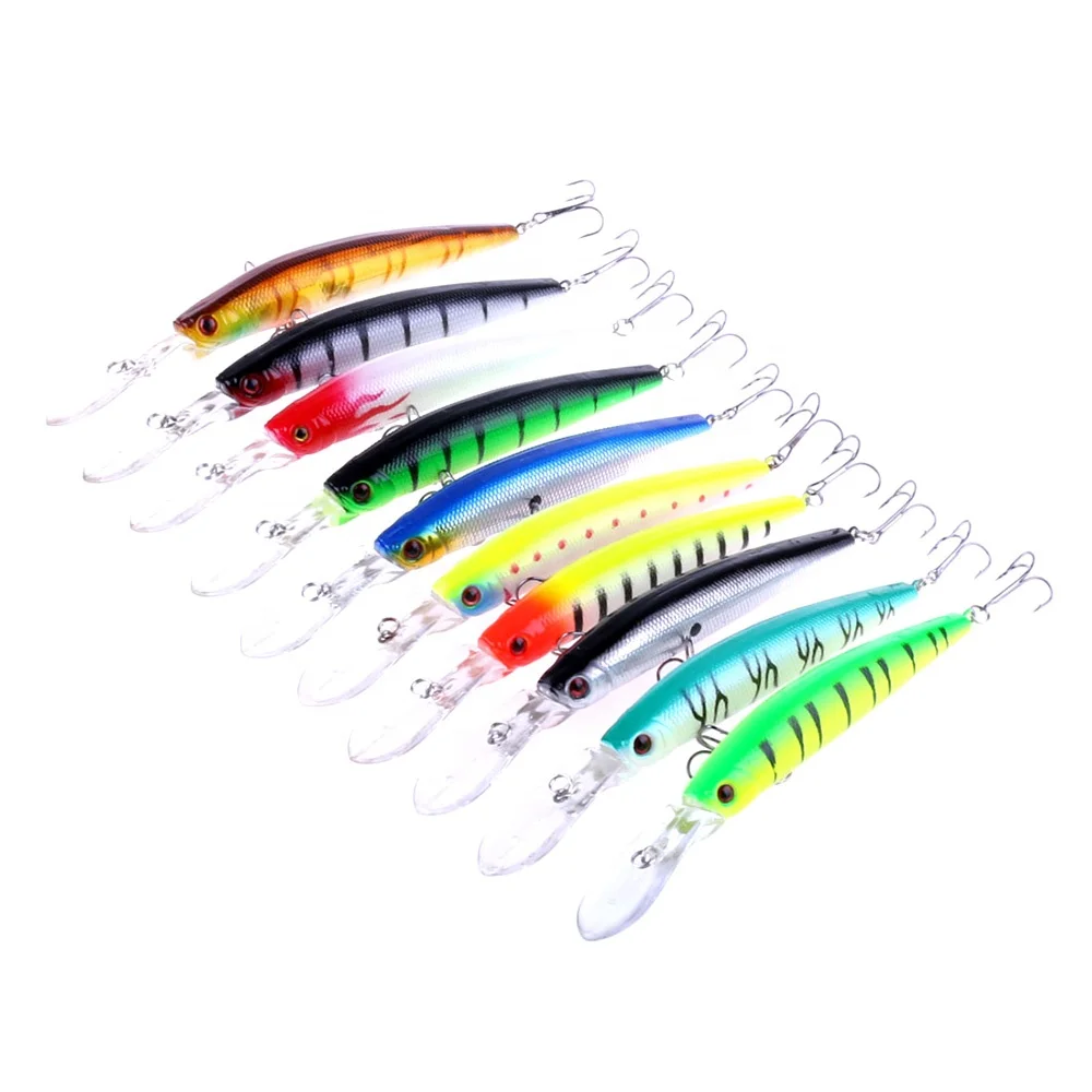 

Hengjia popular wholesale minnow fishing lures lucky craft bait, 10 colors