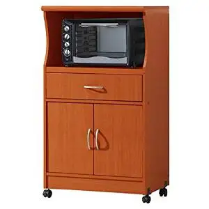 Buy Microwave Cart With Storage Doors Drawer Kitchen Rolling