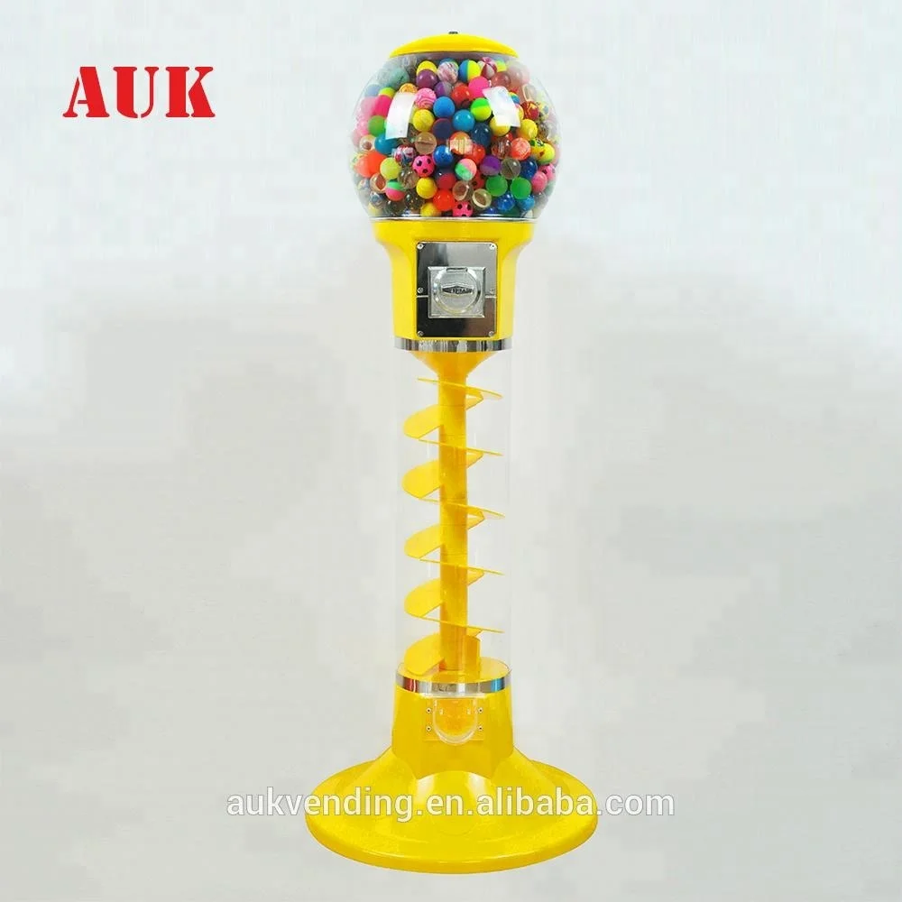 
capsule toys gum gumball candy bouncy ball spiral vending machine 