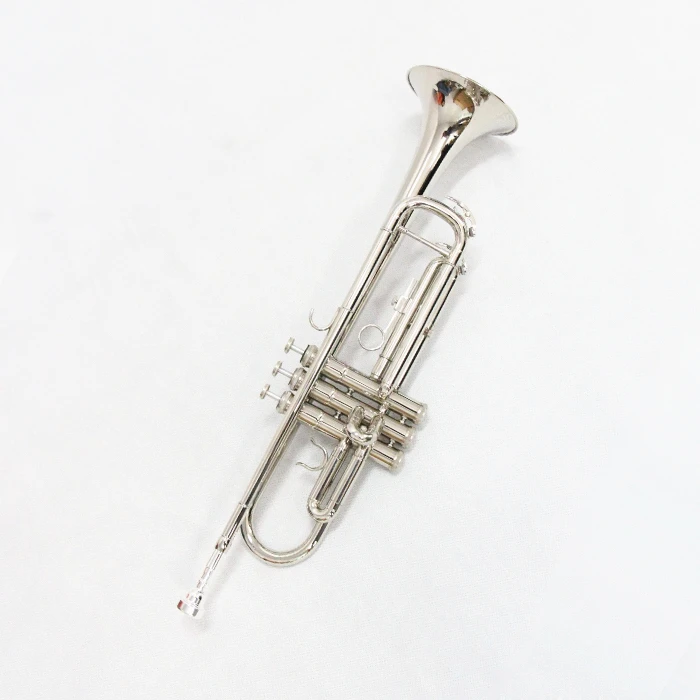 

In stock! high quality trompeta nickel plated trumpet c trumpet good price student trumpet