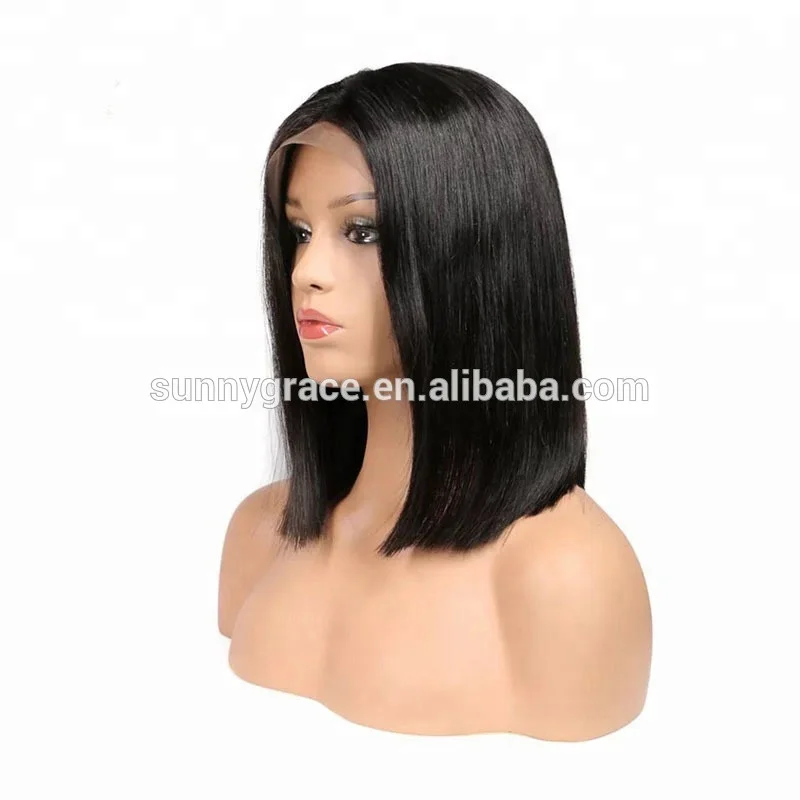 

natural color human hair lace front wig bob style wig, N/a