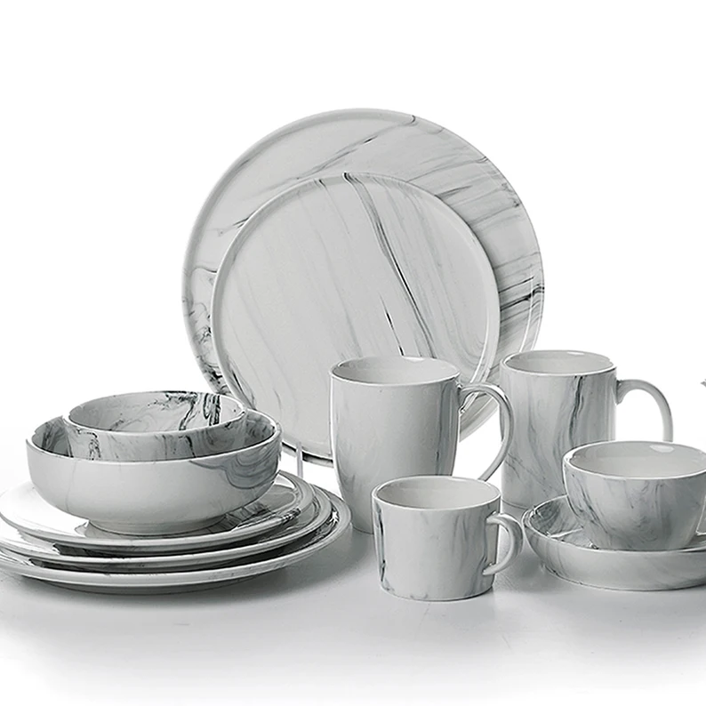 

Vente en gros pas cher OEM Hotel Restaurant Fine Porcelaine Banquet Hall Vaisselle vaisselle mariage Sopera Porcelana#, Picture