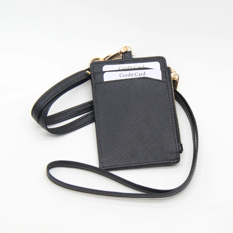 

Customized Leather Name Badge Holder Wallet ID Badge Holder with Lanyard Wallet, Any color requested
