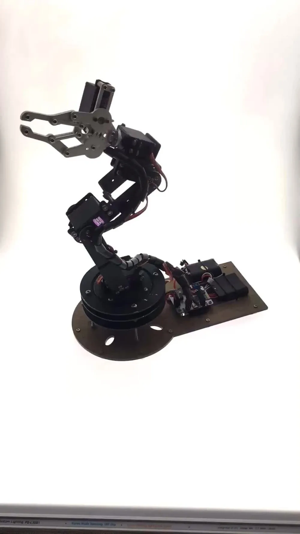 6 Dof Servo Motor Robot Arm Aluminium Rotating Mechanical Robotic Arm