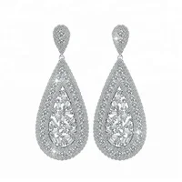 

Fashionable AAA Cubic Zirconia Silver Earrings For Women