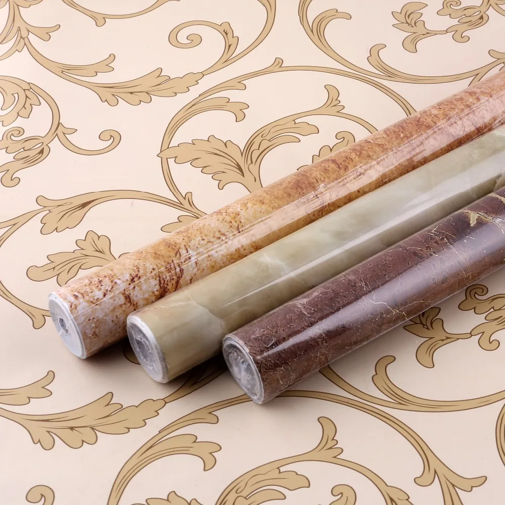 
Hot sales popular design embossed PVC self adhesive 3D printed stick wallpaper with strong glue for wall office home 