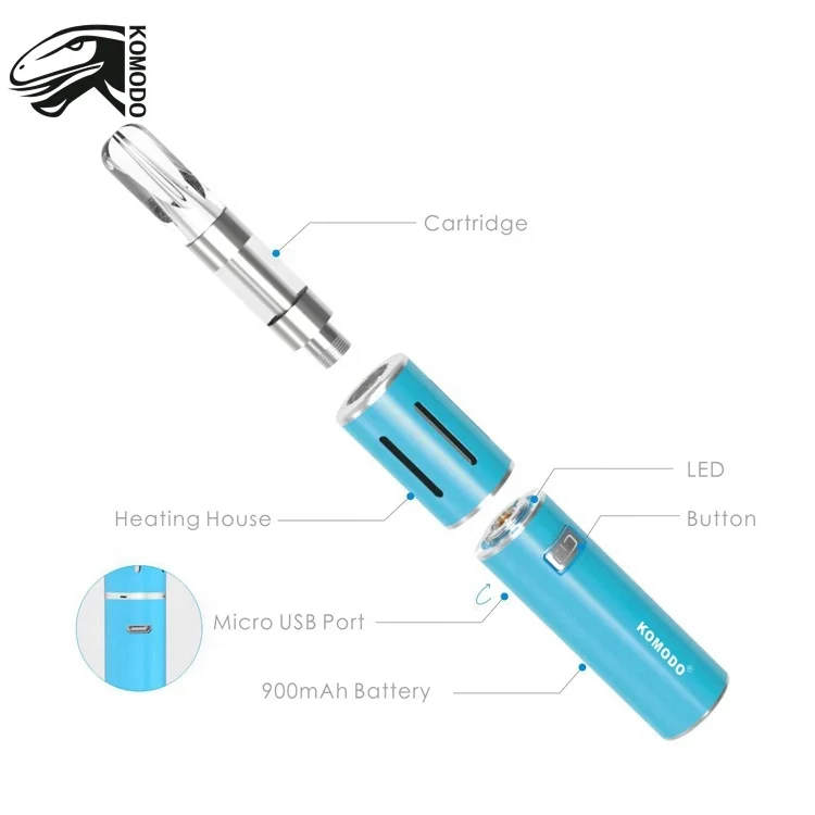 

Original Komodo HTD Vape Pen Kit 900mAh Variable Voltage Battery 510 Thread Battery for 0.5ml 1ml Thick Oil Cartridges