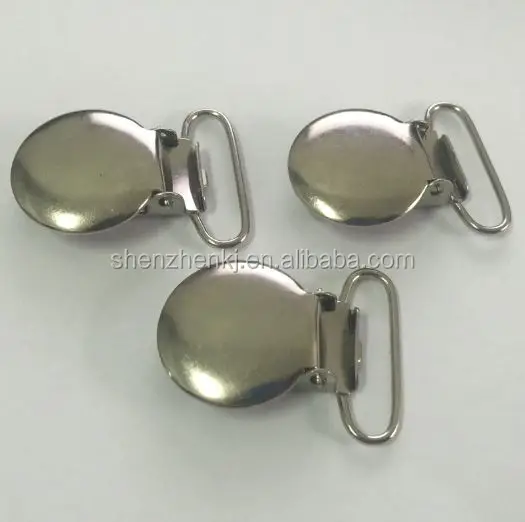 High Quality Silver Top Round Shaped Suspender Clips Wholesale