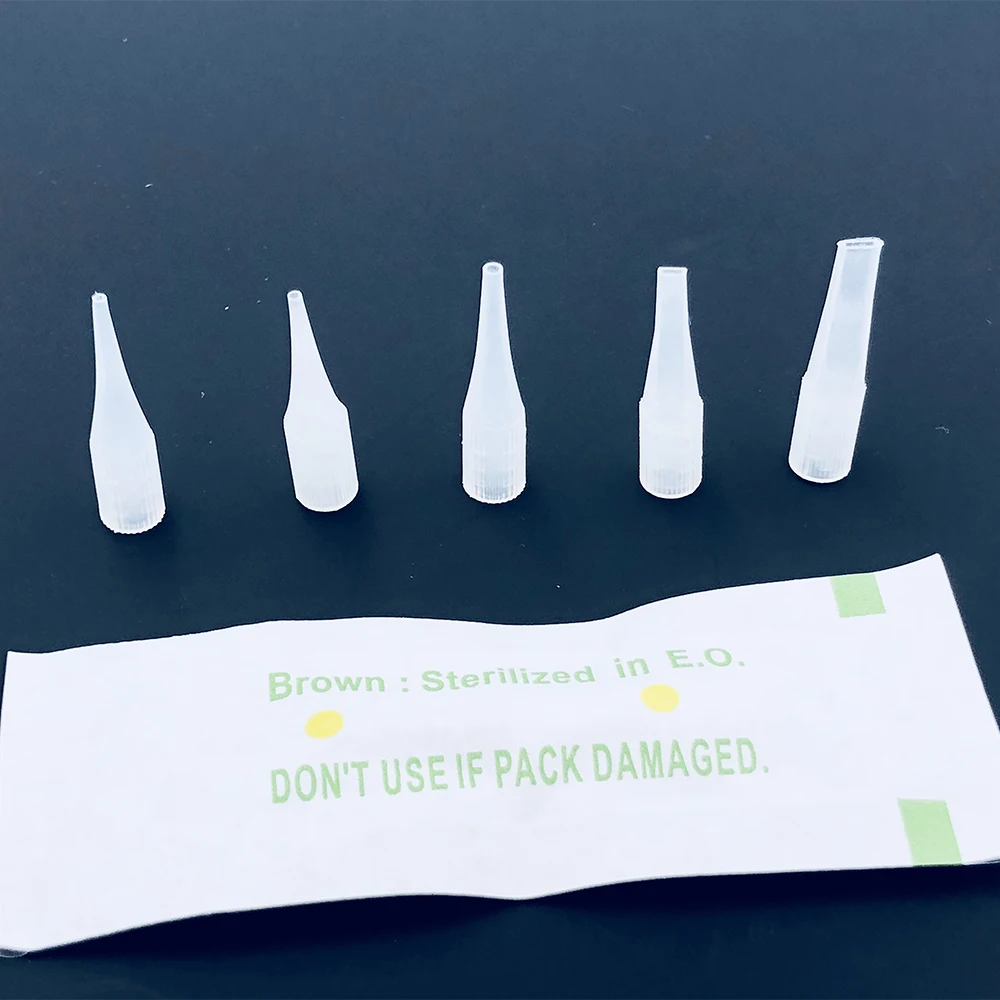 

OEM disposable tattoo tip fit Giant Sun tattoo machine with Sterile single package, Transparent