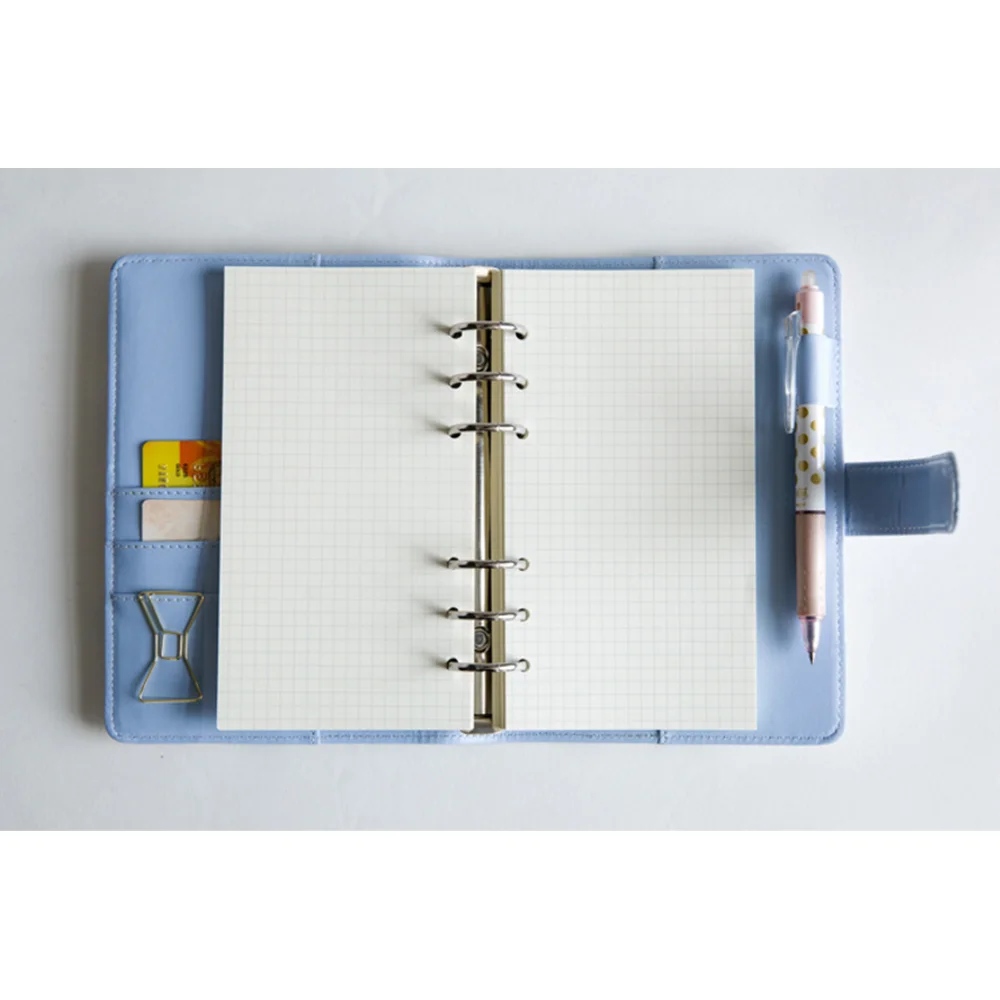 2018 Spiral PU Leather Notebook Diary Notepad Printing Note Book Replaceable Stationery Gift Traveler Journal with 6 Ring Binder