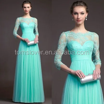 

Wholesale Cheap Long Sleeve Green Maxi Long Lace Evening Dress For Women Party 2017, Reed;green long lace evening dress