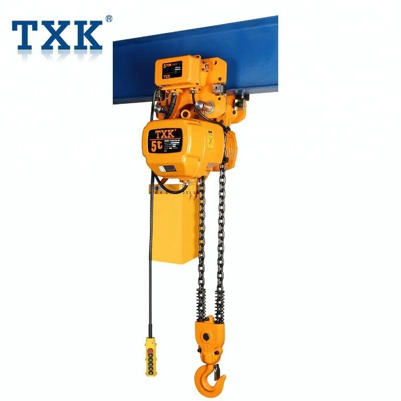
TXK 5 ton 2 chain single speed hoist with electric trolley  (62140718549)