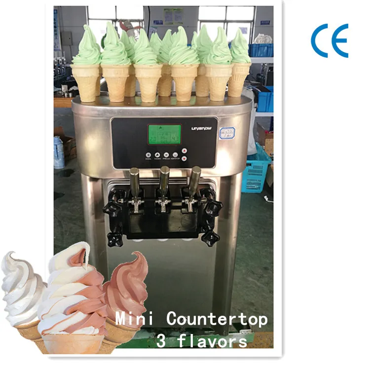 Unisnow Rb1119a Counter Top 3 Flavors Pembekal Mesin Soft Ice