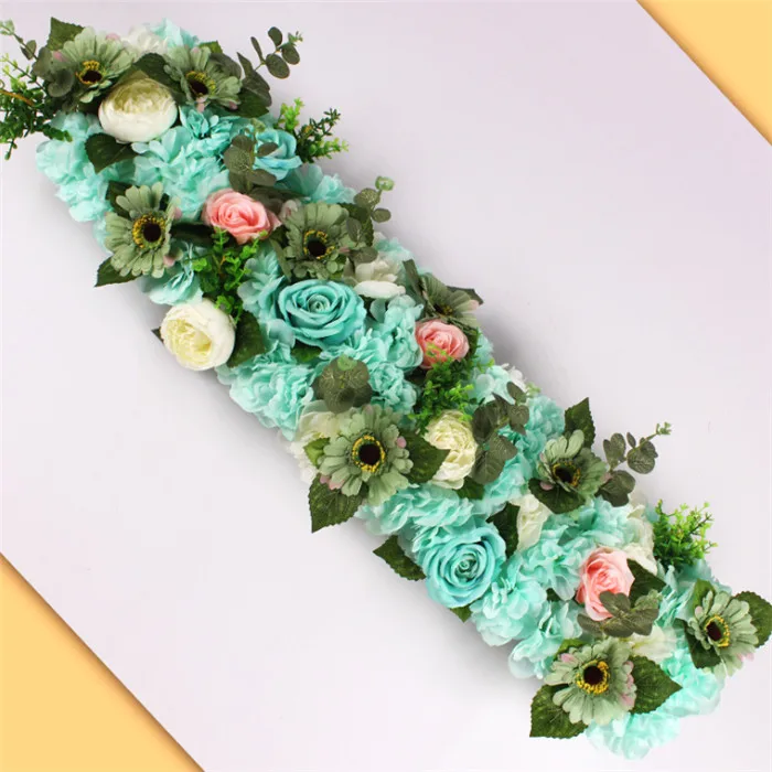 F1421 Artificial Floral Silk Rose Arch Wedding Runner Table Flower 1m