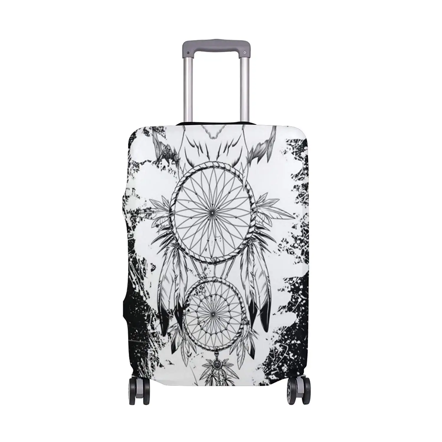 LAVOVO Floral Elephants Luggage Cover Suitcase Protector Carry On Covers