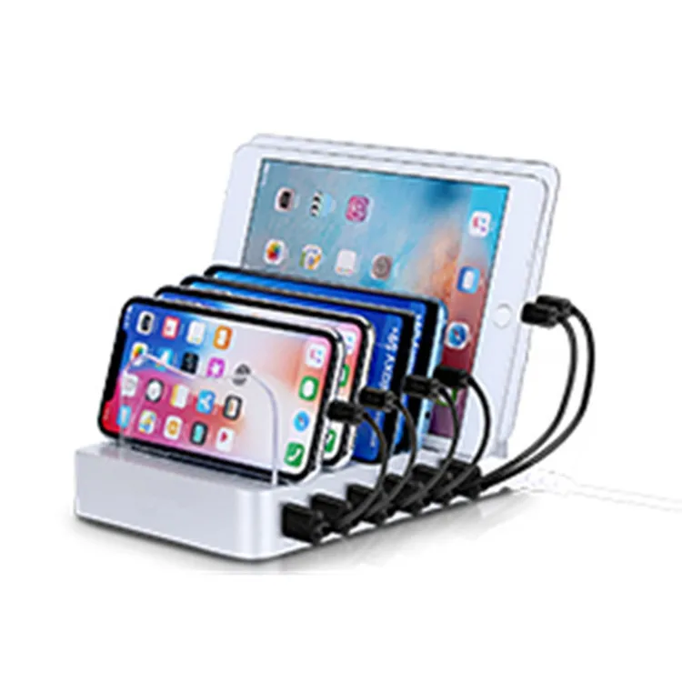 MIQ 6 USB Ports Commercial Cell Phone QC3.0 Charging Station Charger Dock For Smart Watch