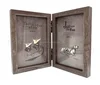 factory FSC&BSCI Personalized wooden acrylic lid Wedding Photo Frame, double 4*6inch Wooden Wedding Couple Pictures Frames